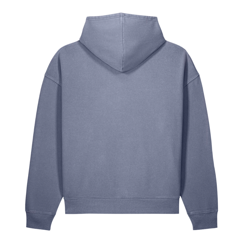Washed Hoodie — Blue back
